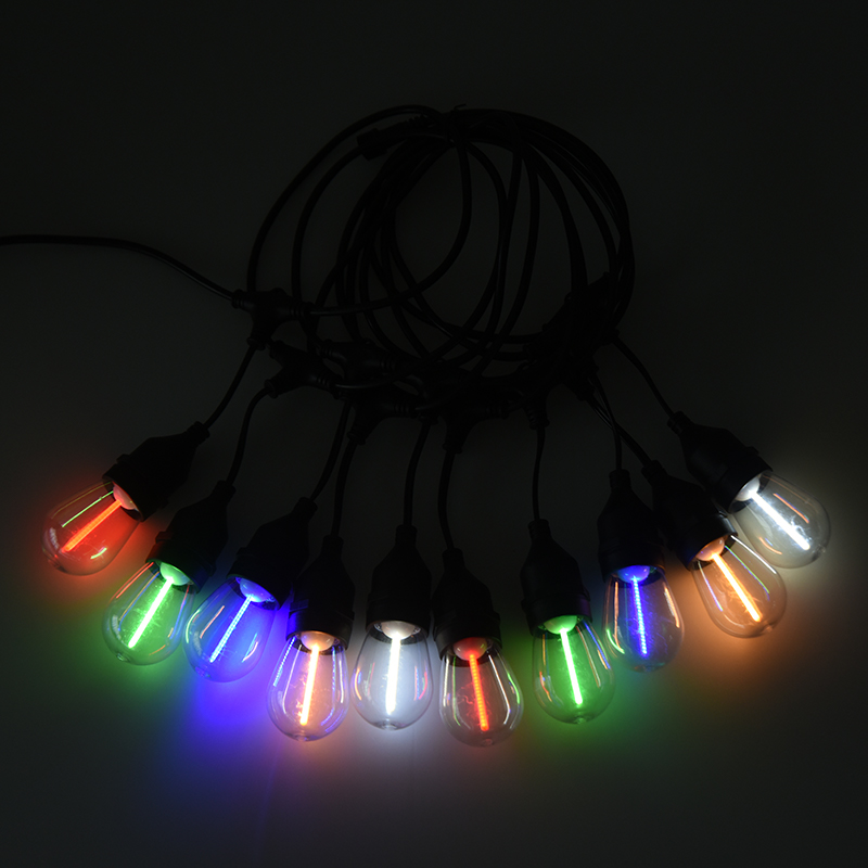S14 Ripustusnauha E27 Spiraali RGBY Meteor Light String